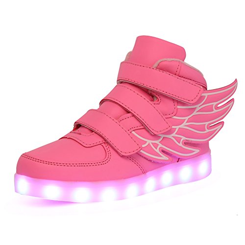 cior kids light up shoes winged pink LED