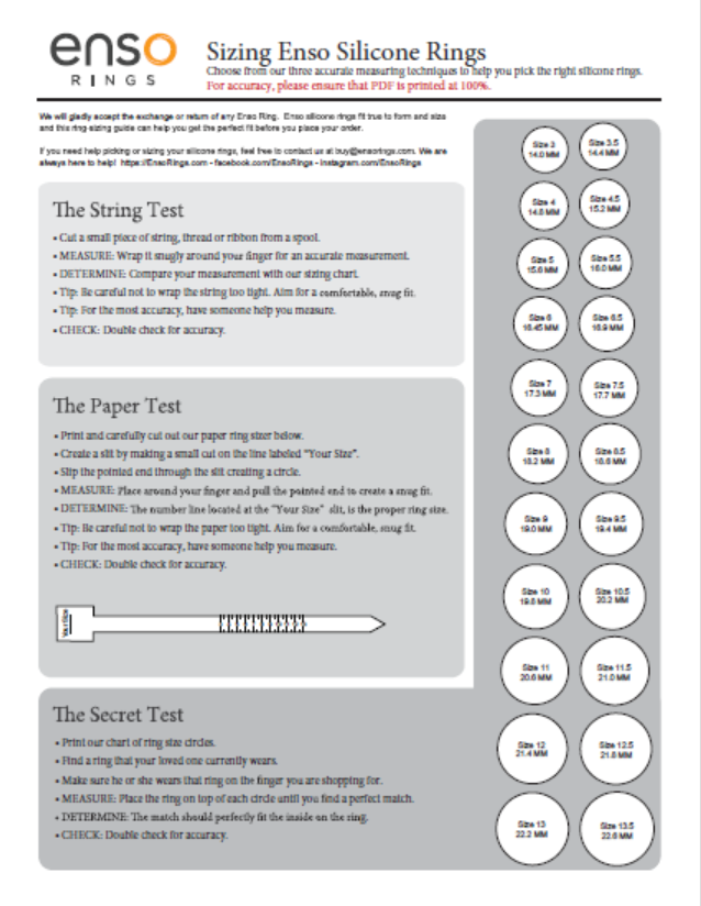 Qalo Ring Size Chart