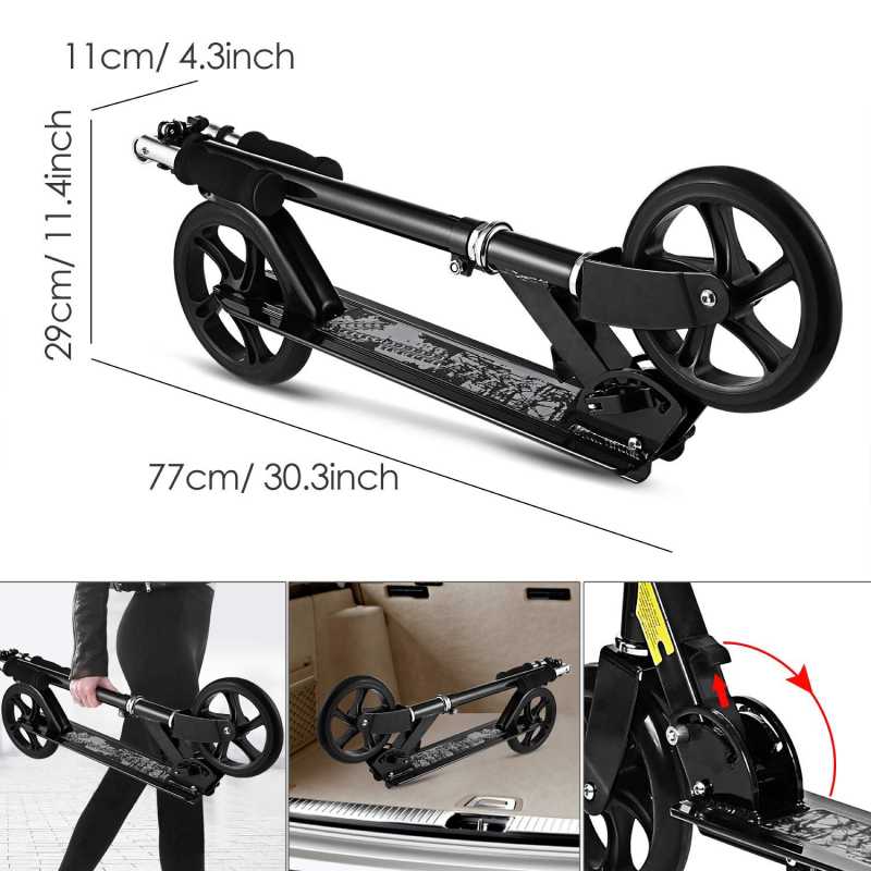 easy folding scooter kick adults