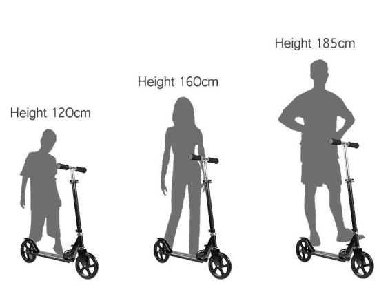 height adjustable kick scooter foldable adults