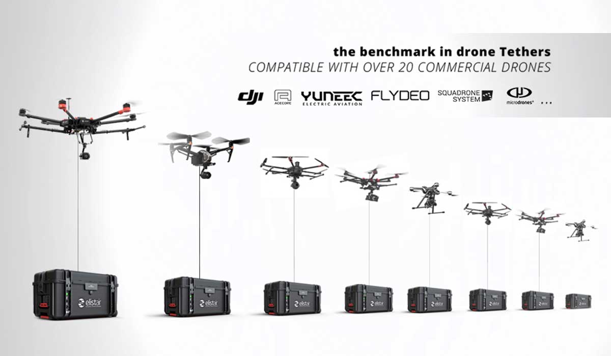 New drone on a leash can fly for hours and hours β tethered to a ground station that powers it with a 100 meter long cord