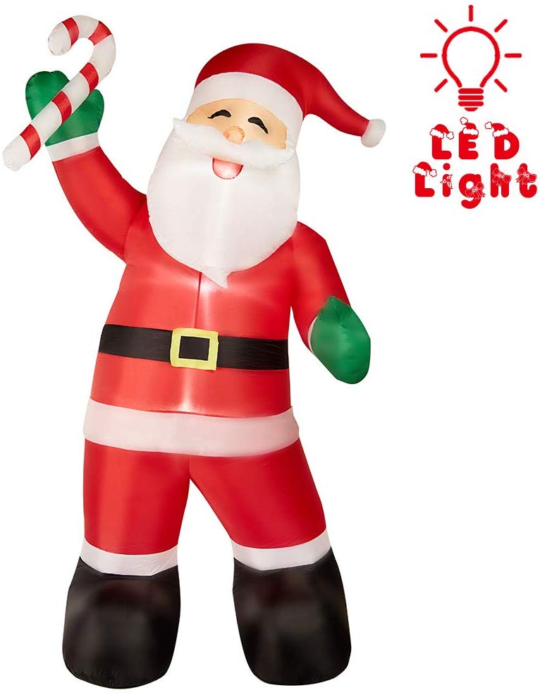 SUPERJARE 8 Ft Christmas Inflatable Santa Claus