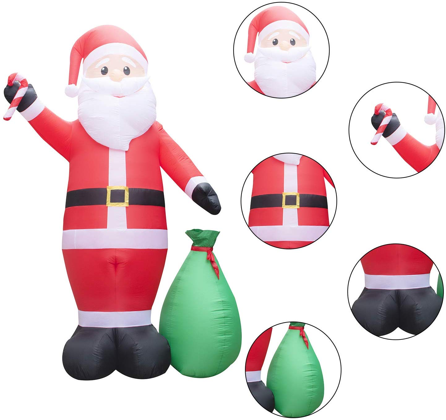 AMENON 12 Feet Christmas Inflatable Santa Claus AMENON 12 Feet Christmas Inflatable Santa Claus