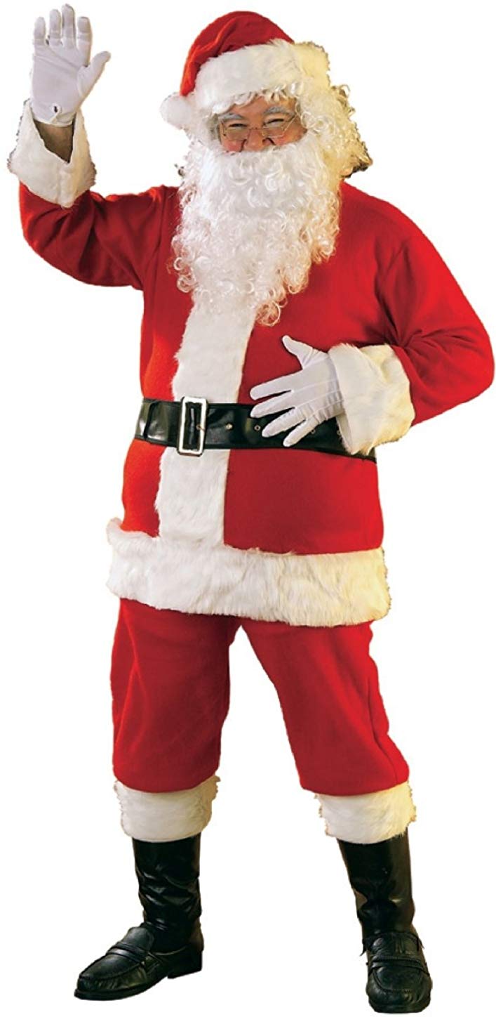 Rubie's Bright Multi-color Flannel Santa Suit With Gloves Rubie's Bright Multi-color Flannel Santa Suit With Gloves