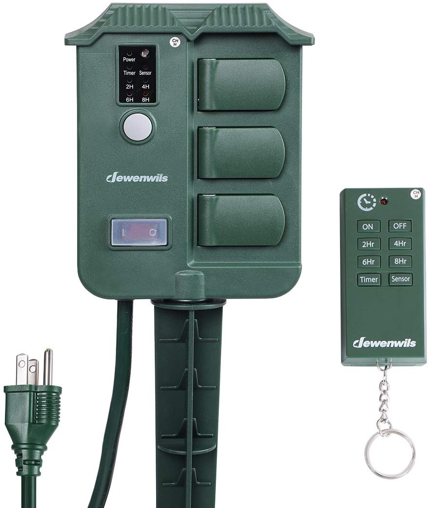 DEWENWILS Outdoor Power Strip Stake Timer DEWENWILS Outdoor Power Strip Stake Timer