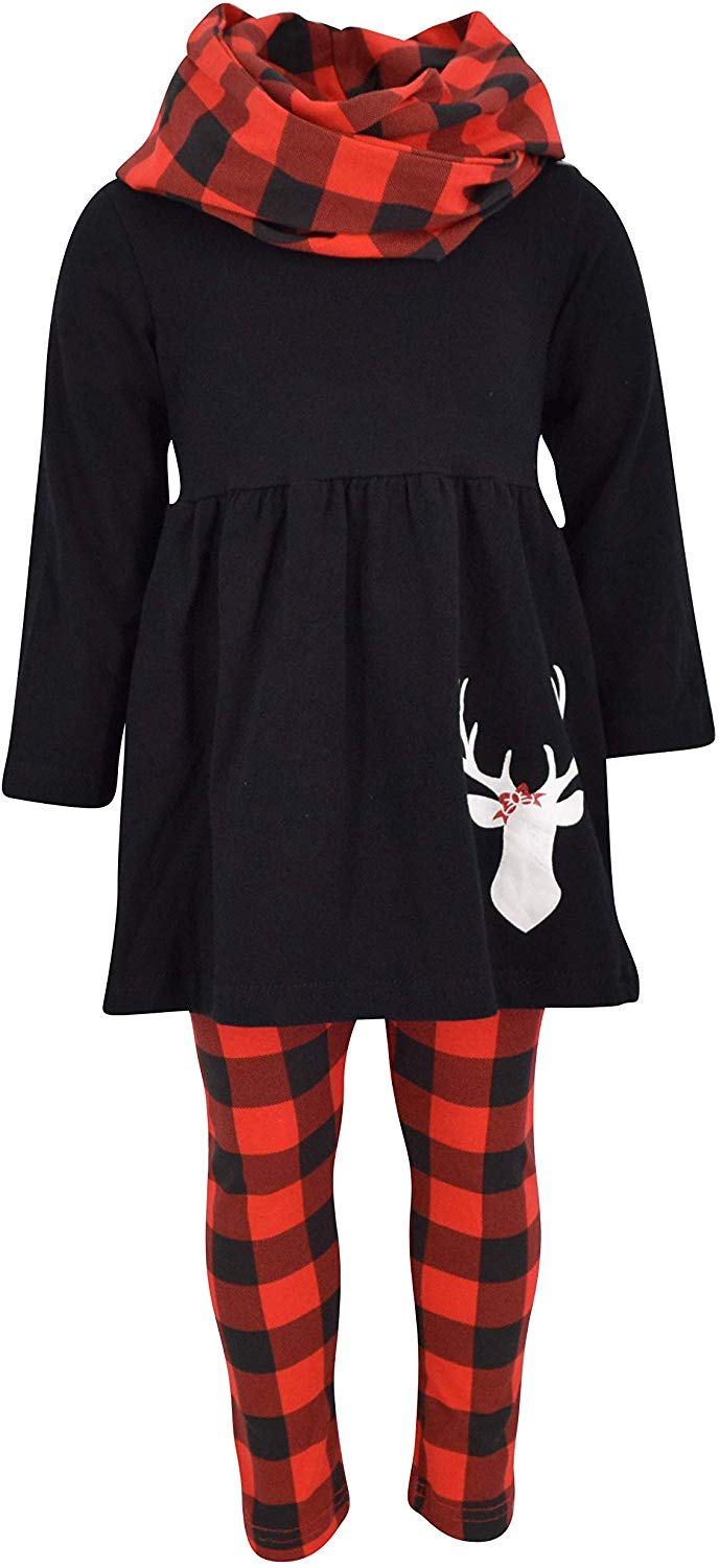 Christmas Plaid Reindeer Outfit Christmas Plaid Reindeer Outfit