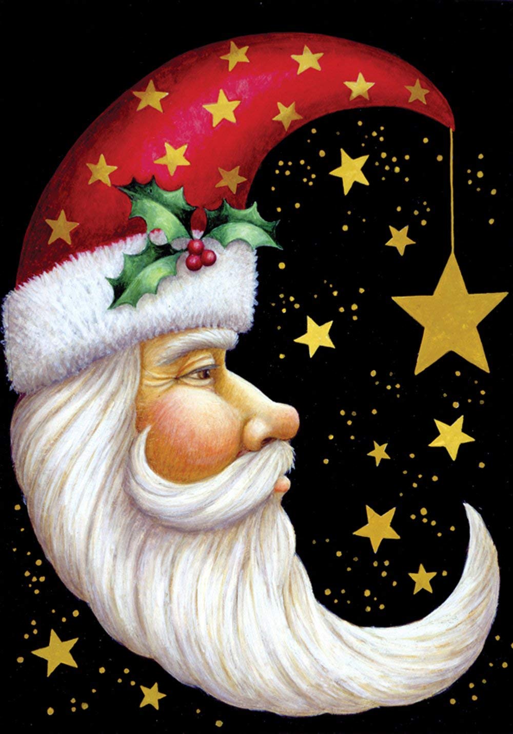 Toland Home Garden Santa Moon