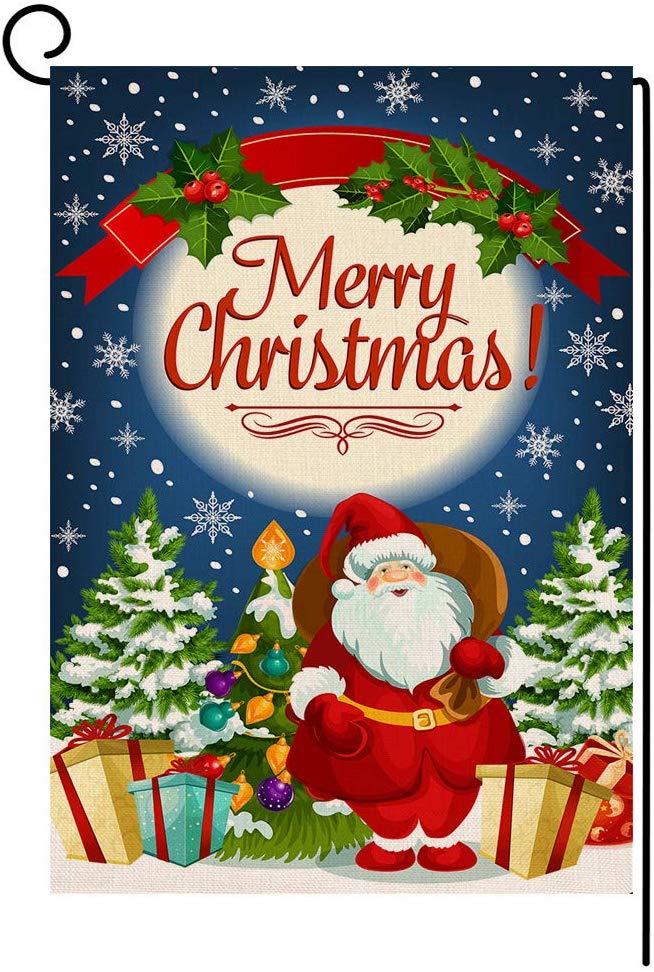 BLKWHT Merry Christmas Flag BLKWHT Merry Christmas Flag