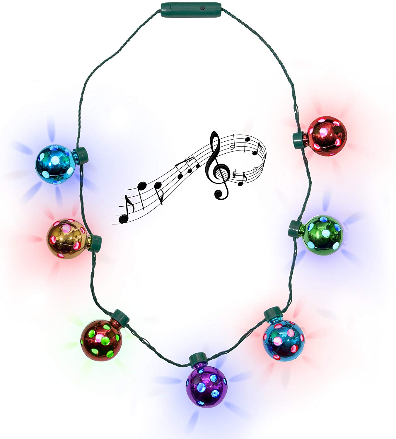 LED Holiday Jingle Bell Necklace