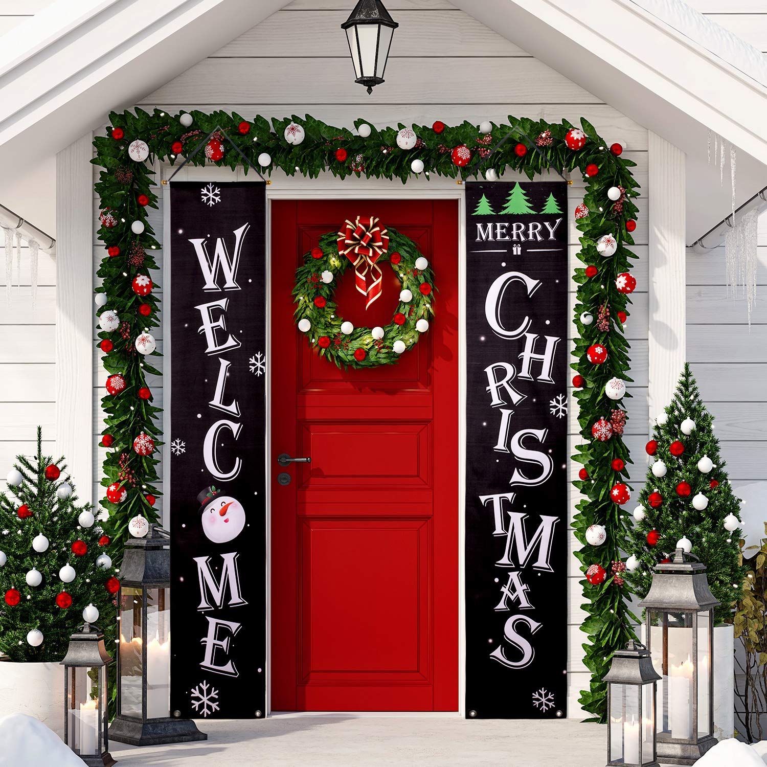 Whaline Christmas Porch Sign