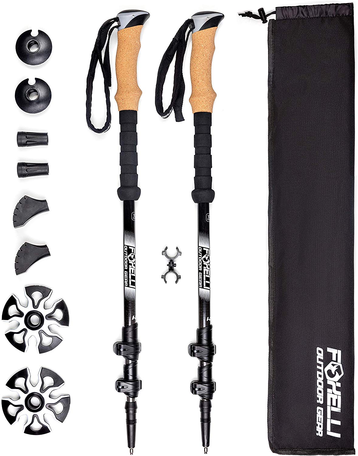 Foxelli Carbon Fiber Trekking Poles