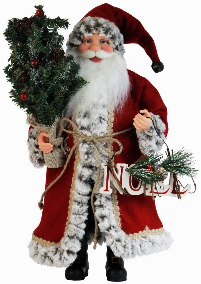 Red Noel Santa Claus Christmas Figurine 