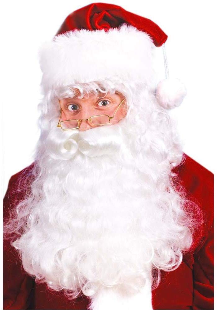 Santa Beard, Wig & Eyebrows Set Costume