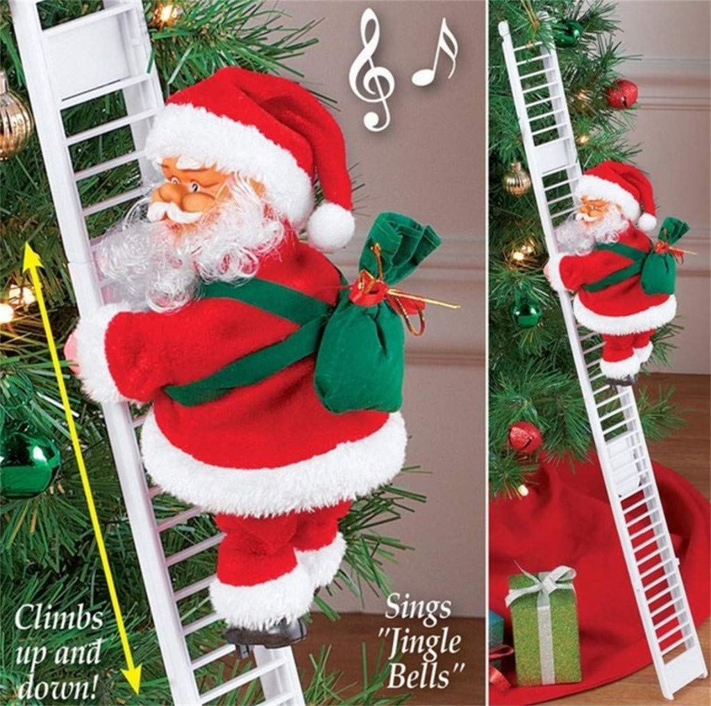Cute Santa Claus Electric Climbing Ladder Toy