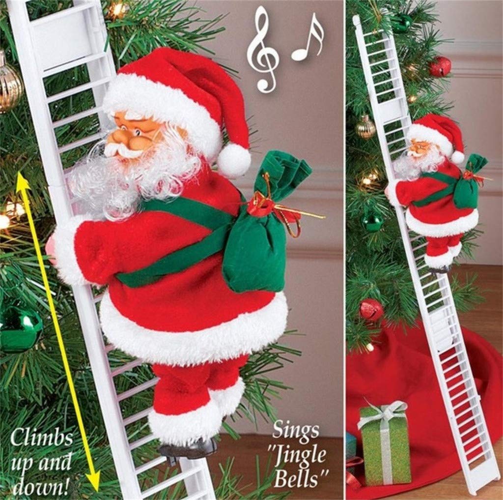 ALOVEMO Electric Climbing Ladder Santa Claus