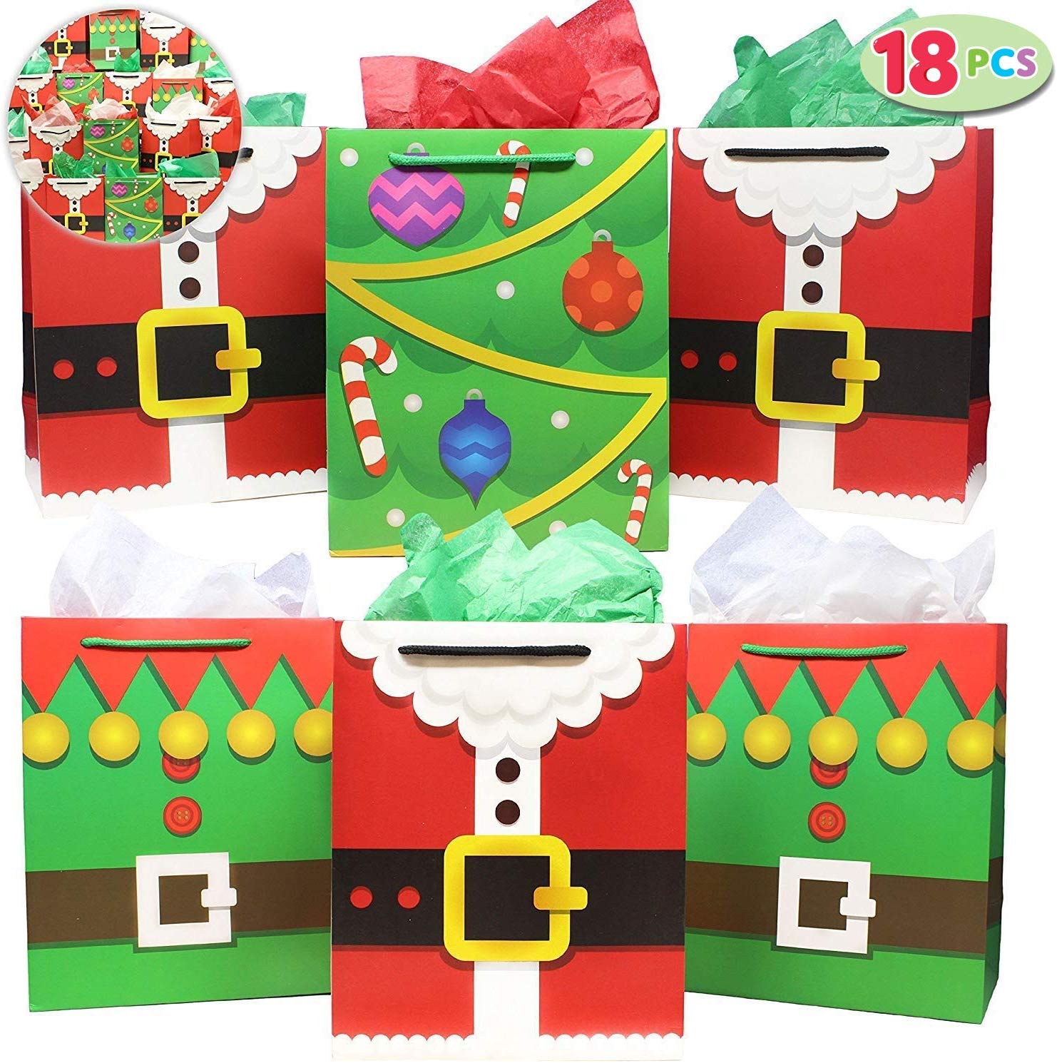 Santa Claus Suit Medium Gift Bags
