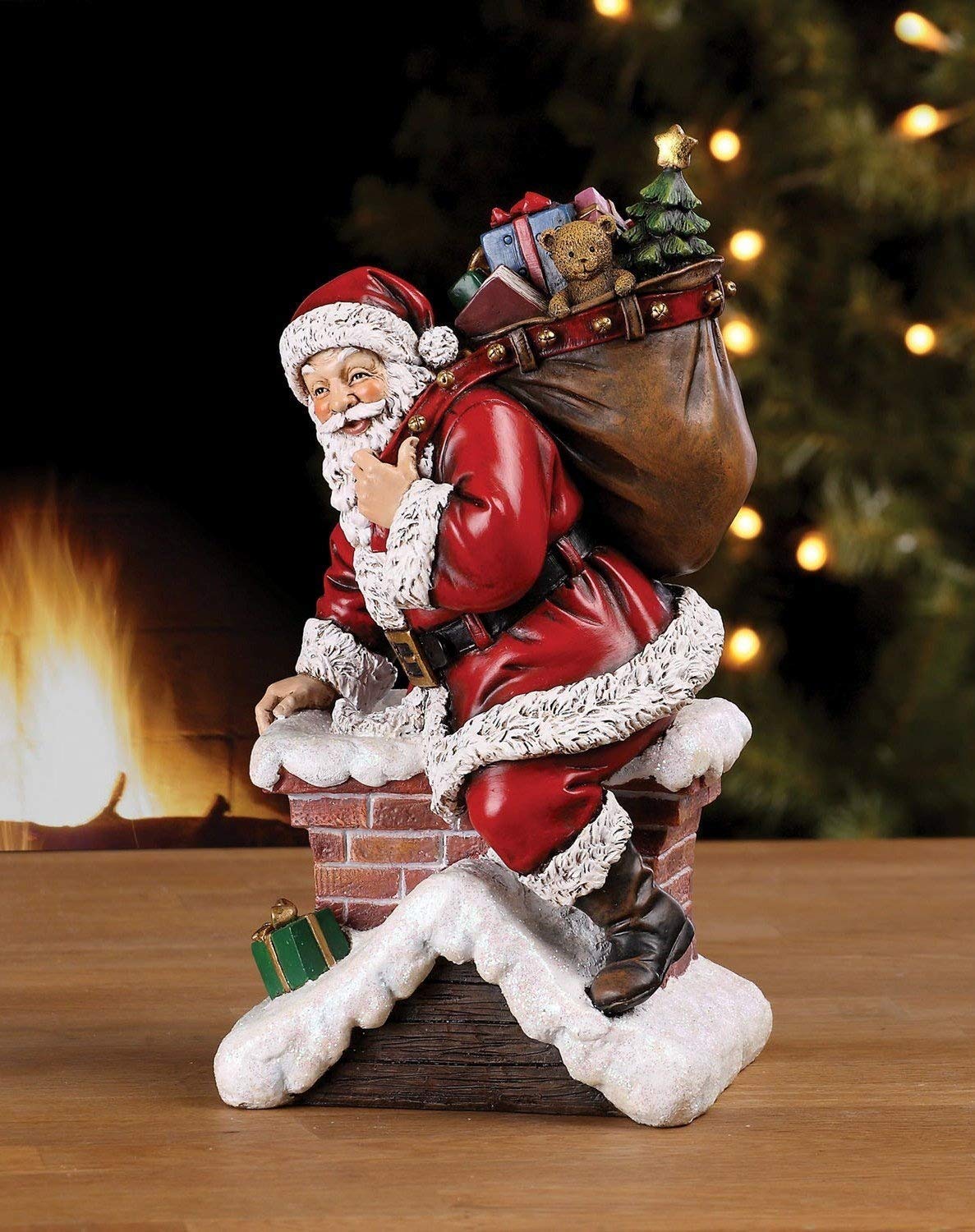 Santa Claus Climbing Down Chimney Santa Claus Climbing Down Chimney