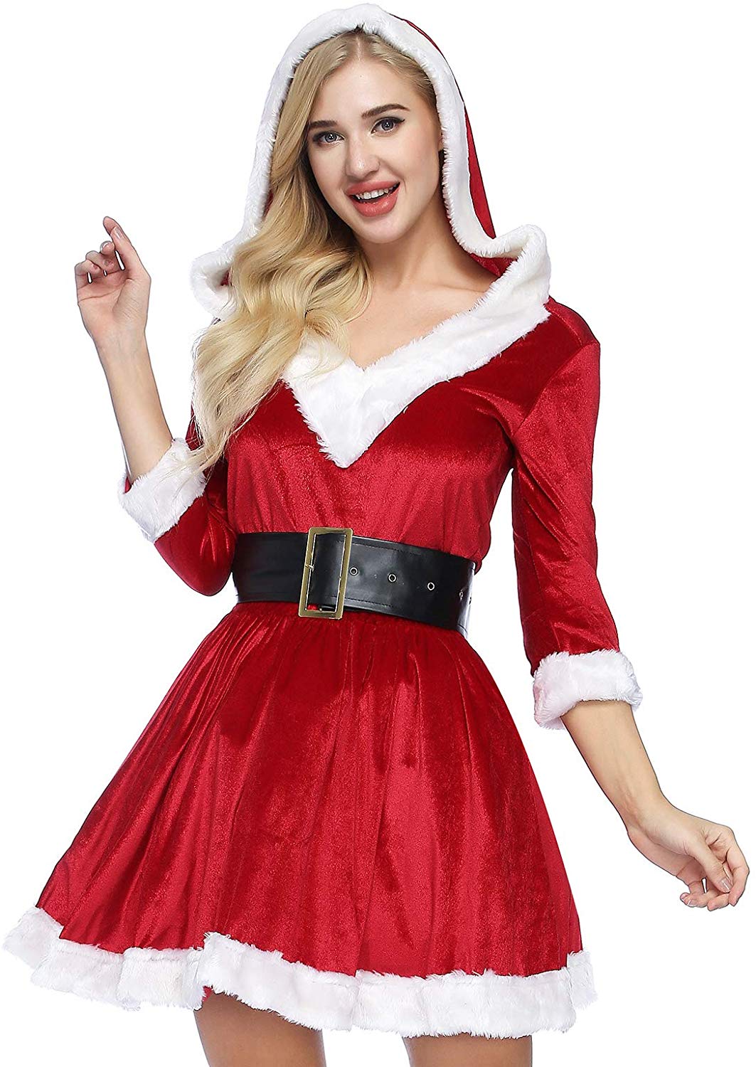 ADOMI Women's 2 Piece Mrs. Claus Costume