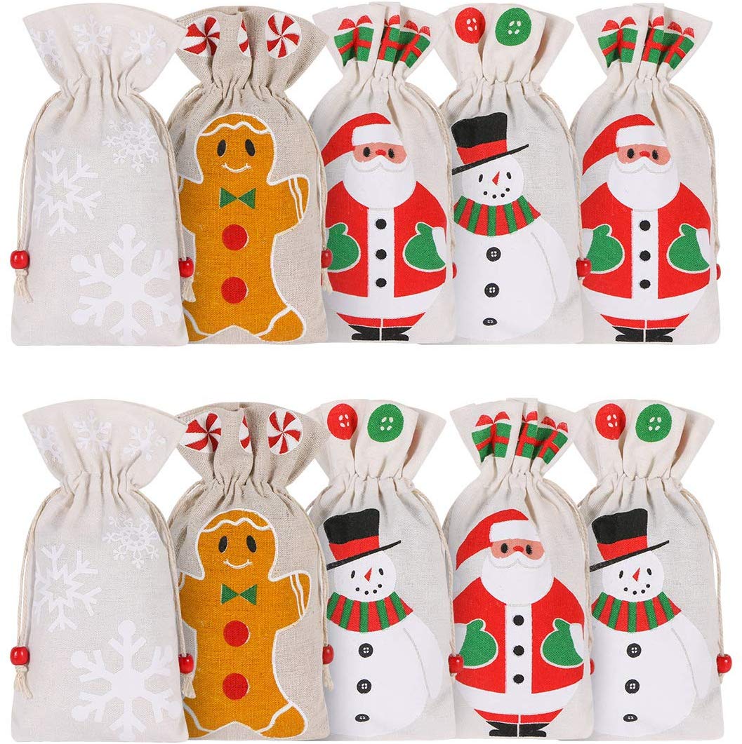 Christmas Drawstring Gift Bags