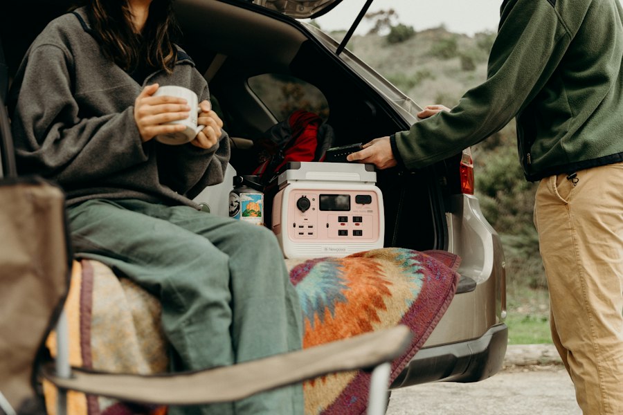 Photo portable power stations camping