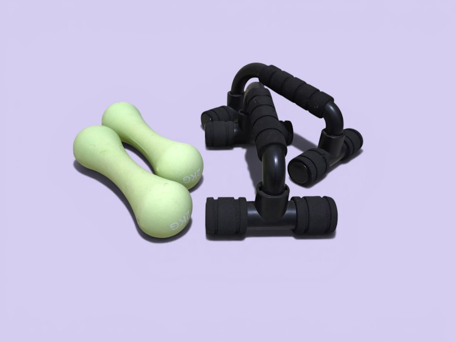 Photo adjustable dumbbells set