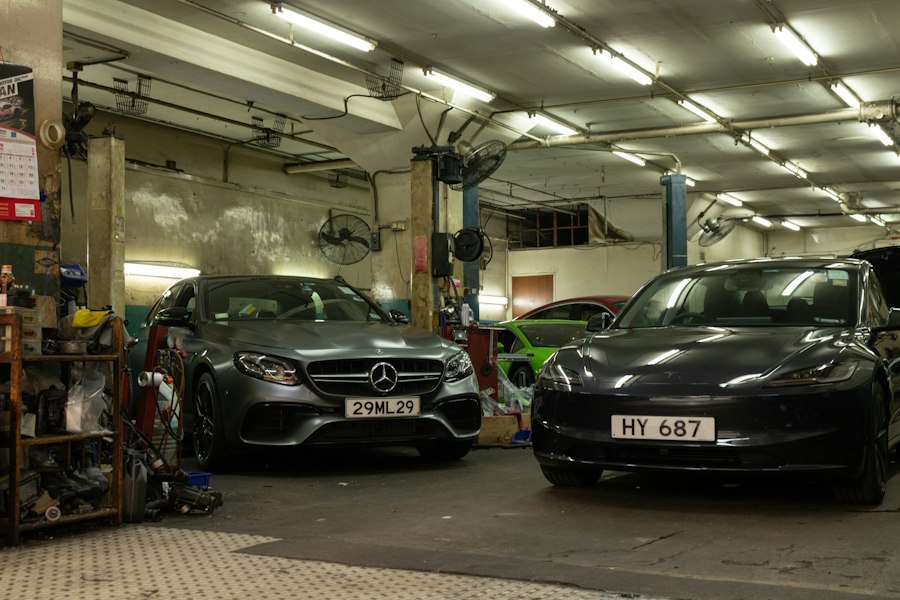 Photo quiet air compressors for garage workshops