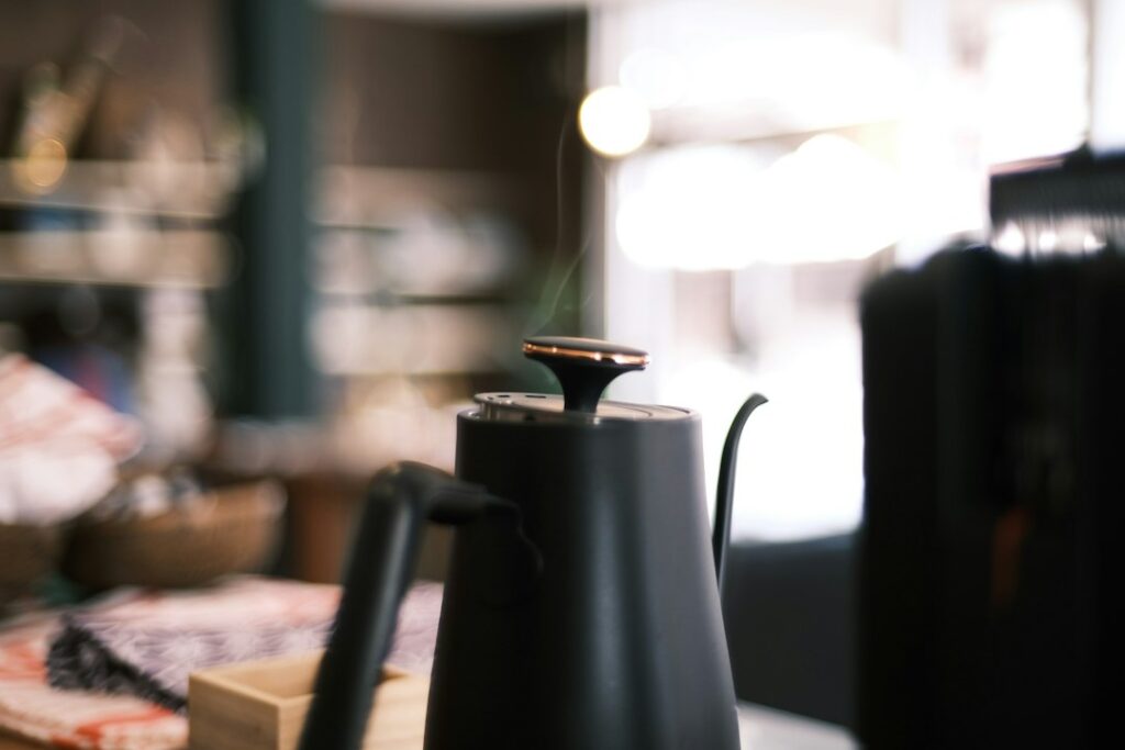 Photo gooseneck kettles for pour-over coffee