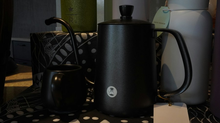 Photo gooseneck kettles for pour-over coffee