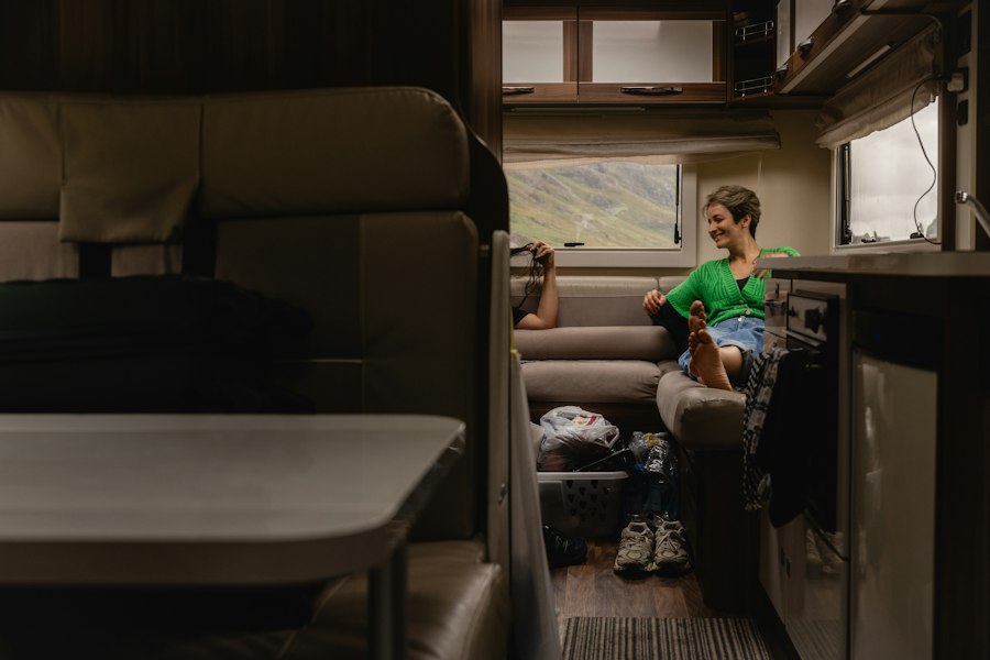 Photo folding electric bikes for RV travel